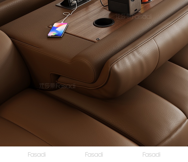 Modern Genuine Leather Recliners Set 18