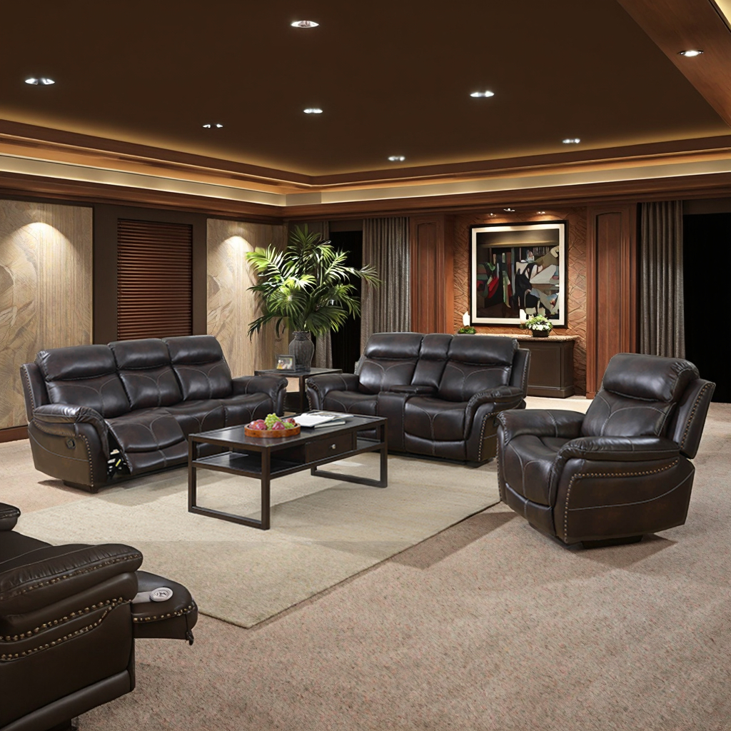 Modern Sofa Reclining Chair Leather Couch Canape Recliner Sofa Living Room Home Furniture Theater Sectional Sofa Compressed