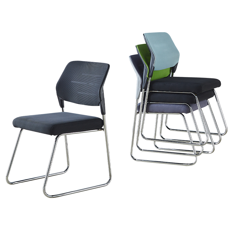 Best Selling Stackable Steel Leg Office Chair With Stacking Foam For Home Waiting Room Lounge Executive Reception Visitor Guest