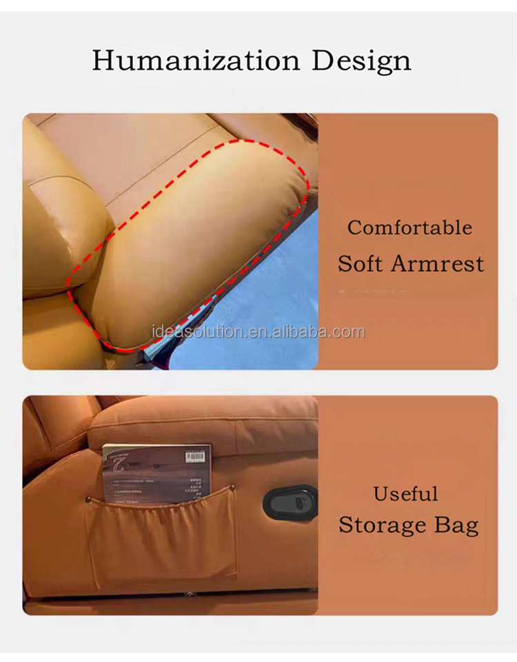 Zero Wall Electric Sofa Bed Soft Upholstered Reclining Sleeper for Home Theater Electric Reclining Sofa Chair