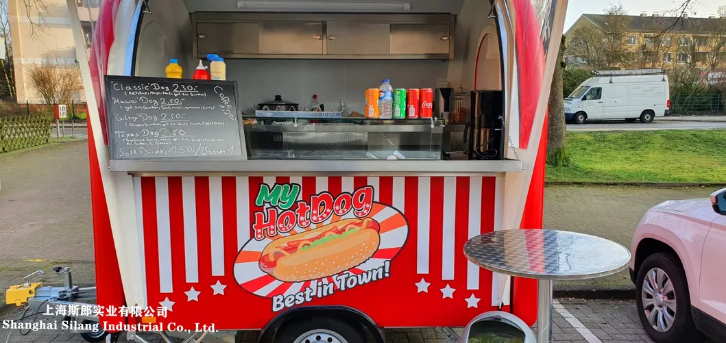 Custom Food Truck Coffee Bar Hot Dog Pizza Burger Van Trailer Hot Food Cart