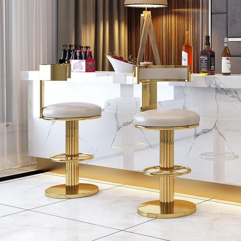 Customized Stainless Steel Counter Height Bar Stool with Metal Frame
