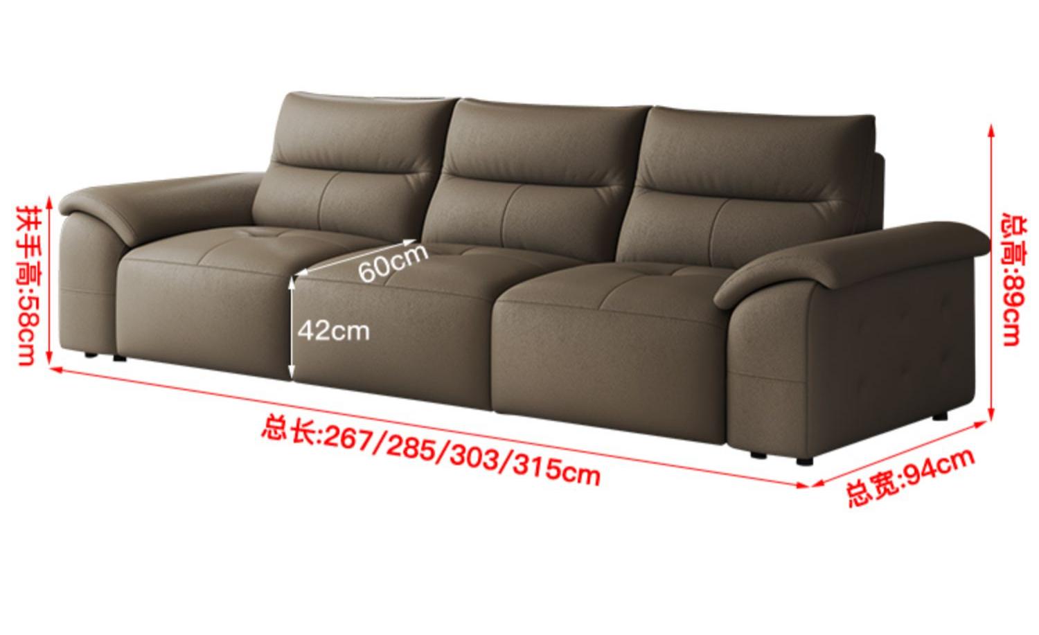 Wholesale Factory Price Power Recliner Sofa Set Extendable Genuine Leather Three Seat Electric Sofa Remote Control For Living
