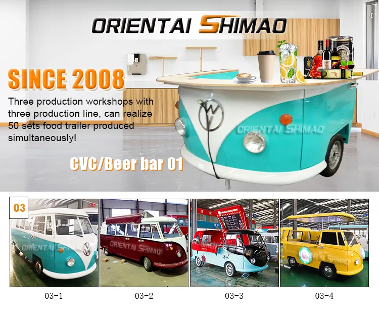 Newly Designed Custom Desserts Display Beer Bar Food Cart