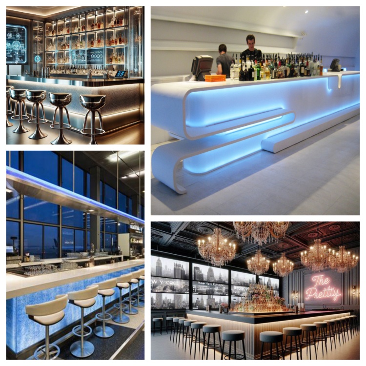 Modern LED illumination bar furniture