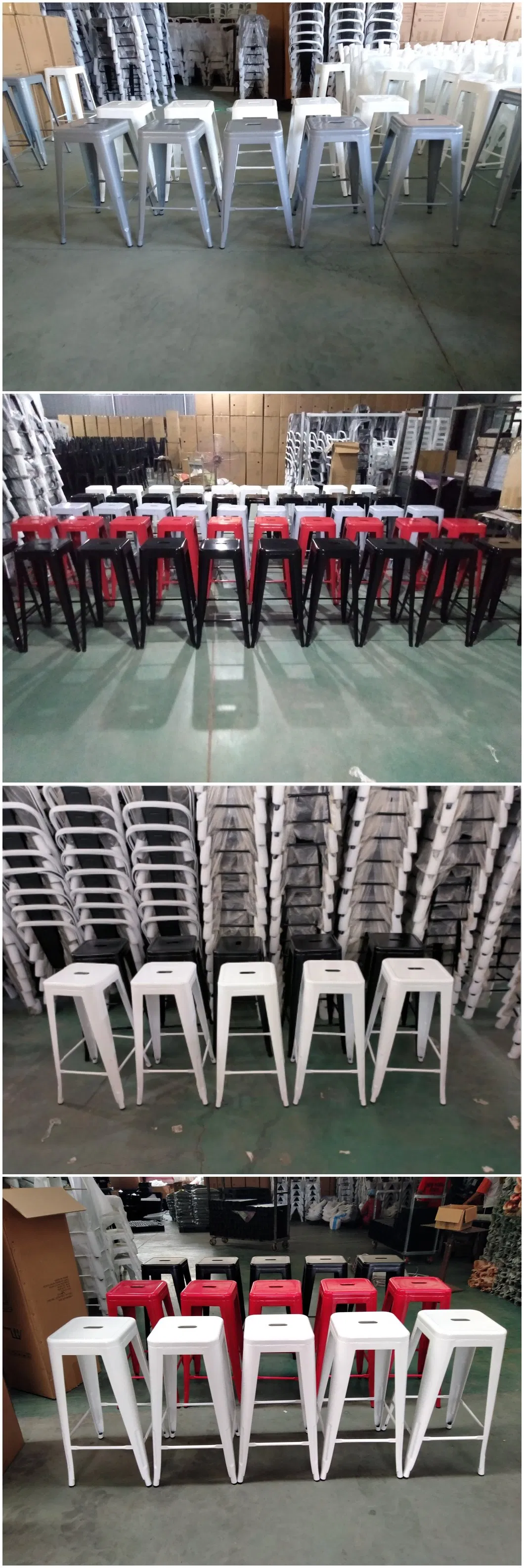 Wholesale Cheap Vintage Industrial Kitchen Counter Stackable Outdoor Table Height Bar Stool