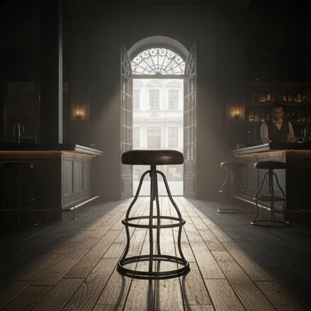 Industrial Style Antique Furniture Comfortable Feet Counter Turnable Leather Bar Chair Bar Stool