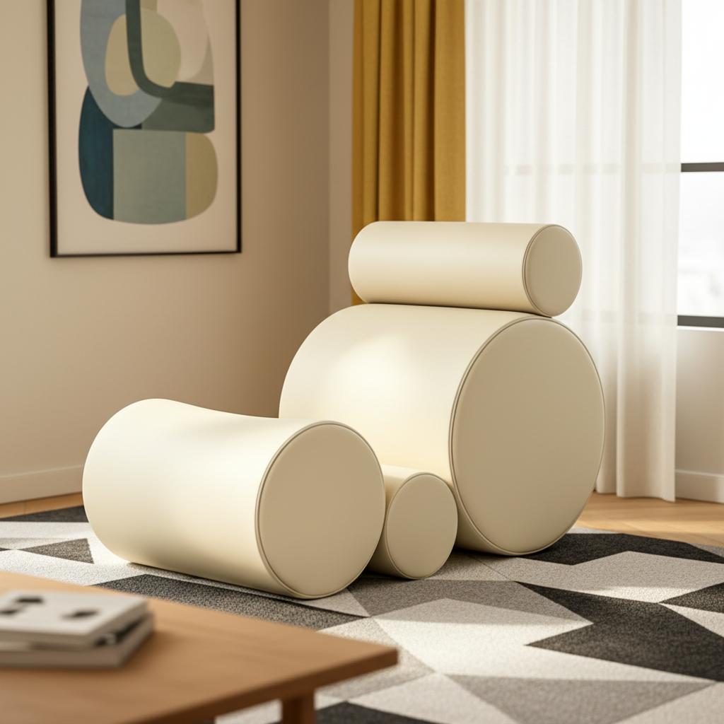 New Design Wholesale Single Leisure Sofa Chair Ultra Fiber Leather Ergonomic Lazy Lounger Modern Living Room Furniture