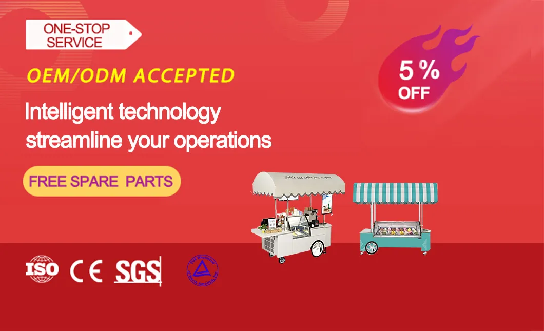 Prosky Mobile Hot Dog Cart Pizza Juice Cocktail Drink Bar Van Ice Cream Catering Trailer Food Vending Cart