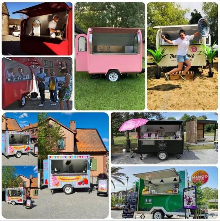 Mobile Bar Pizza Food Trucks Concession Ice Cream Cart