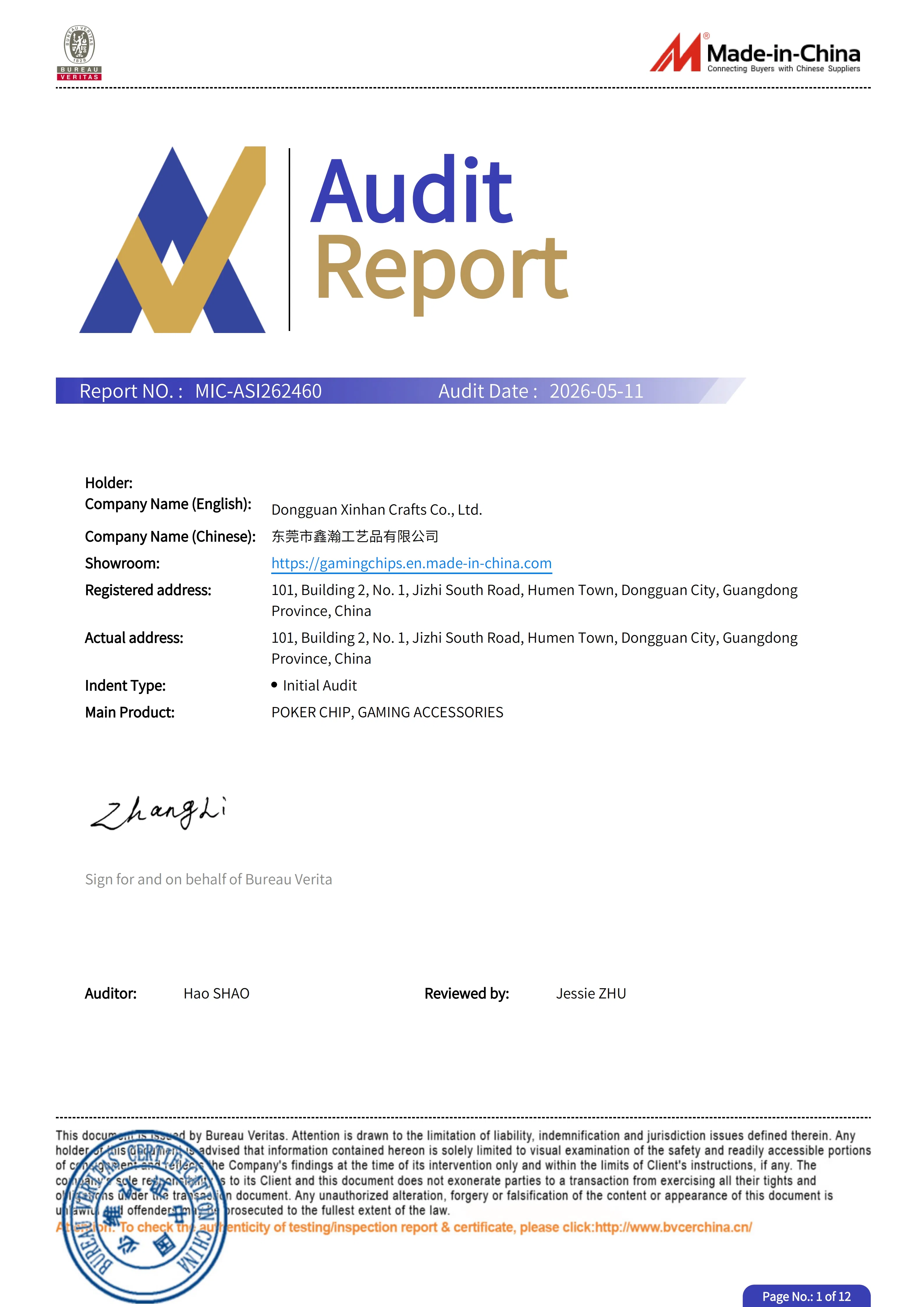 BV Certification