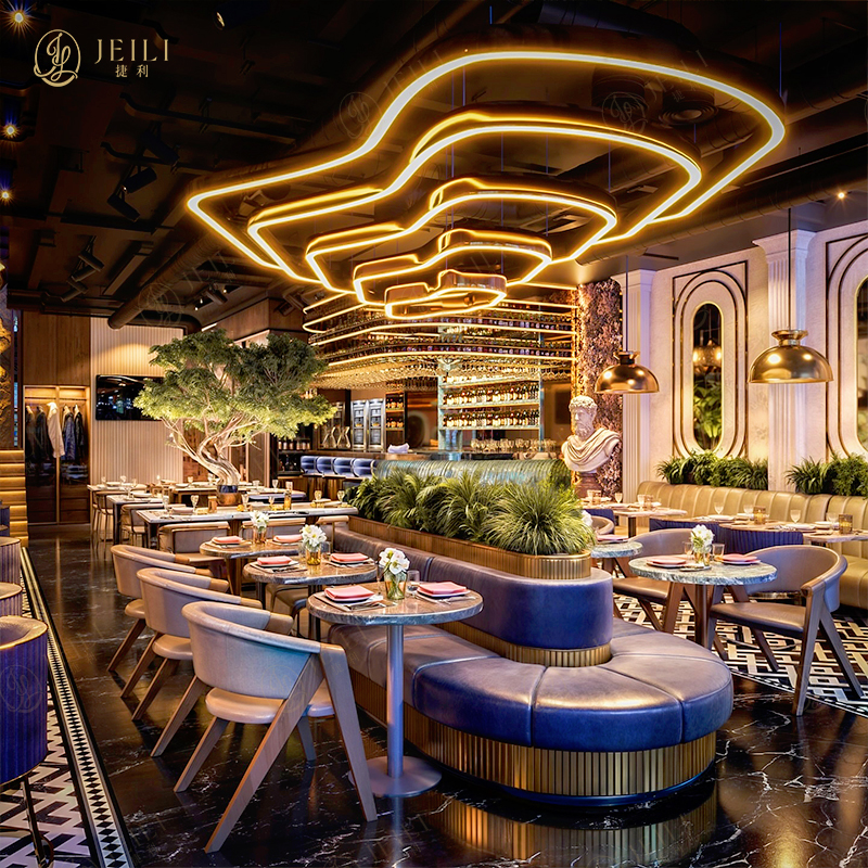 Luxury Modern Bar Furniture Set Solid Wood Tables and Chairs for Coffee Shops Pubs and Customizable Hotel One-stop Service
