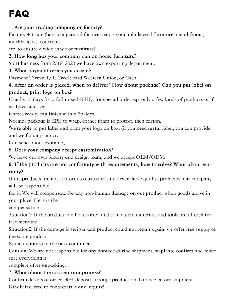 FAQ summary details