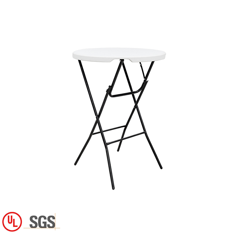 Plastic/Round Portable Folding Wedding High Top Party Bar Table Commercial Outdoor Folding Cocktail Table for Events