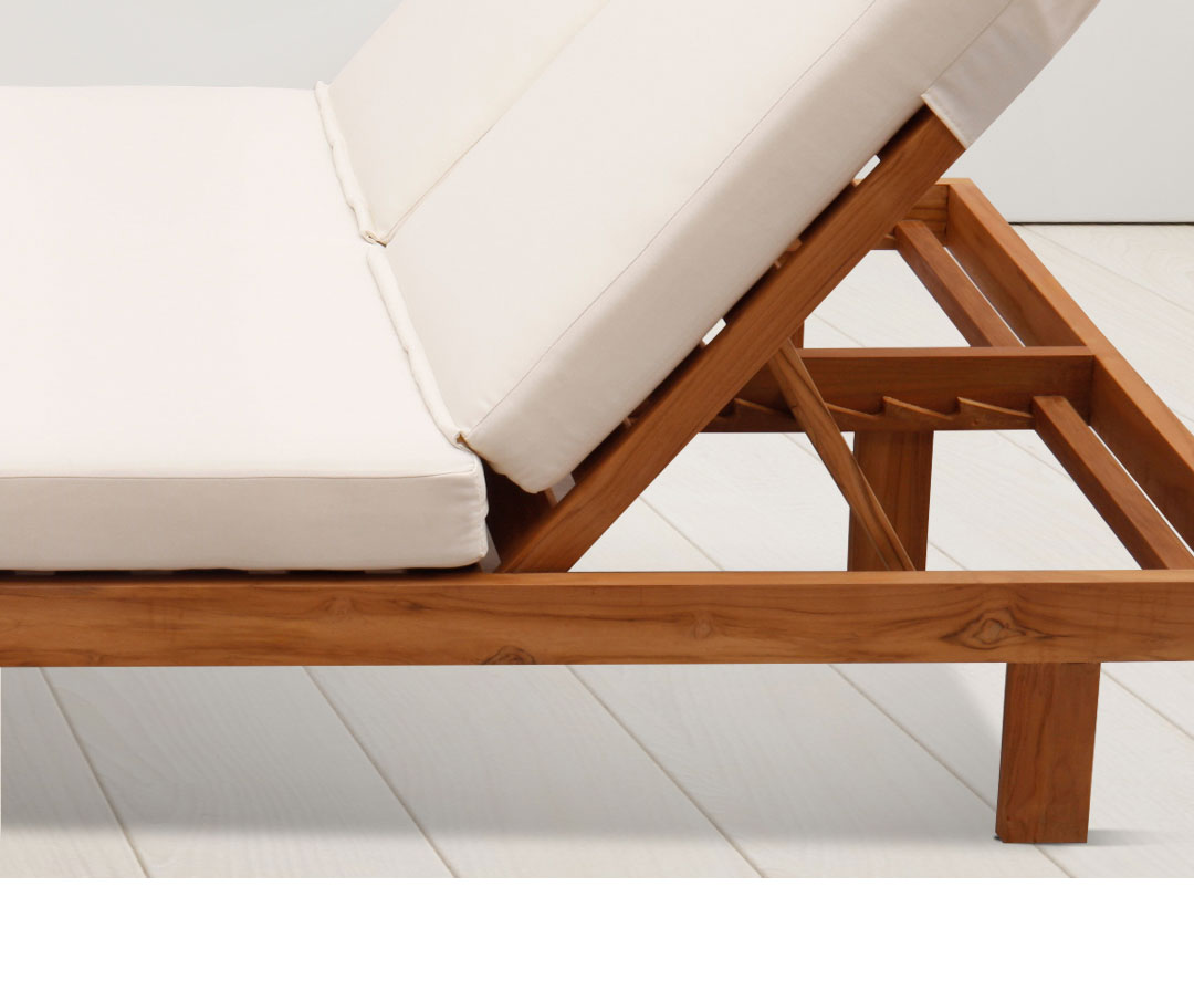 Teak Wood Double Lounge Sunbed View 10