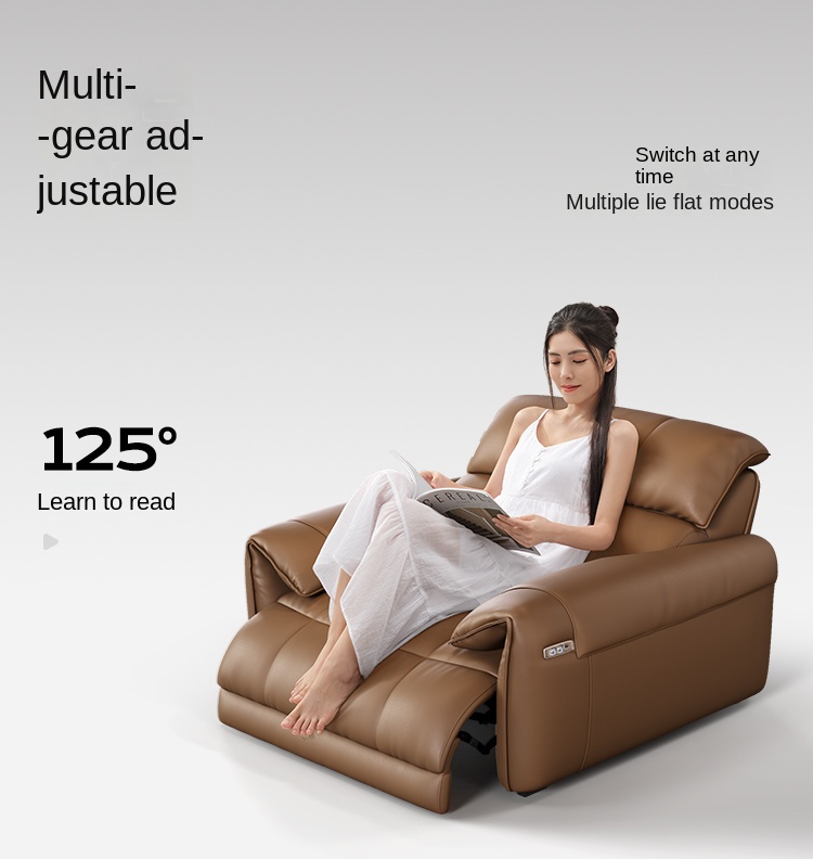 Modern Genuine Leather Recliners Set 12