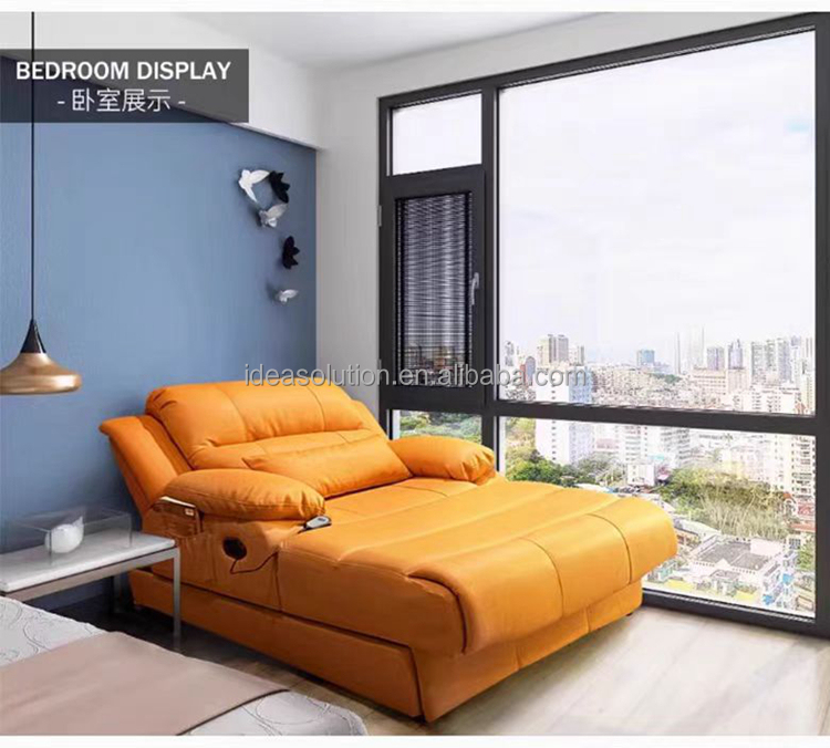 Zero Wall Electric Sofa Bed Soft Upholstered Reclining Sleeper for Home Theater Electric Reclining Sofa Chair