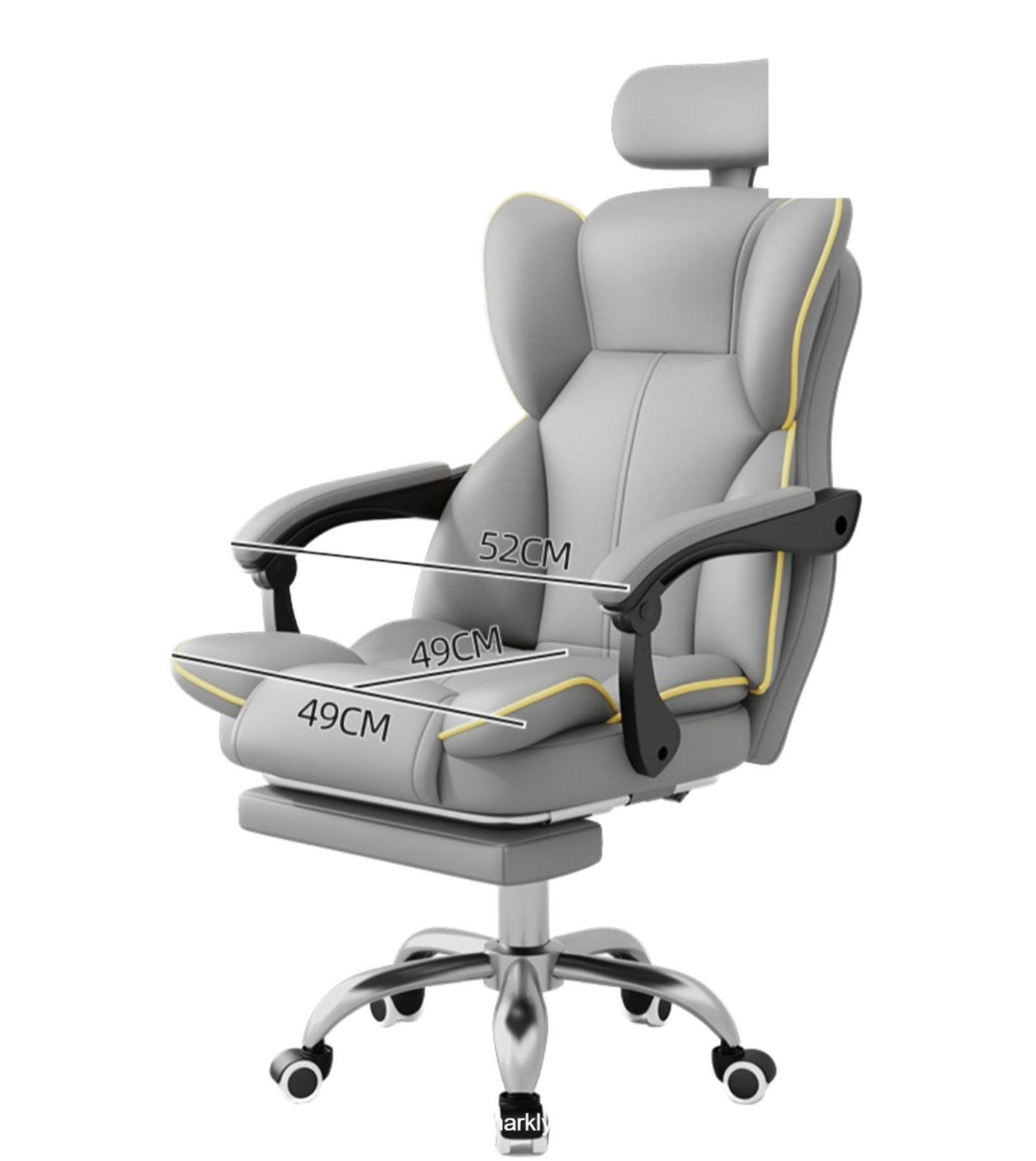 Modern Home Gaming Office Ergonomic Swivel Chair Cooling Backrest Comfortable Mesh Sedentary Chair-Nylon Synthetic Leather Seat