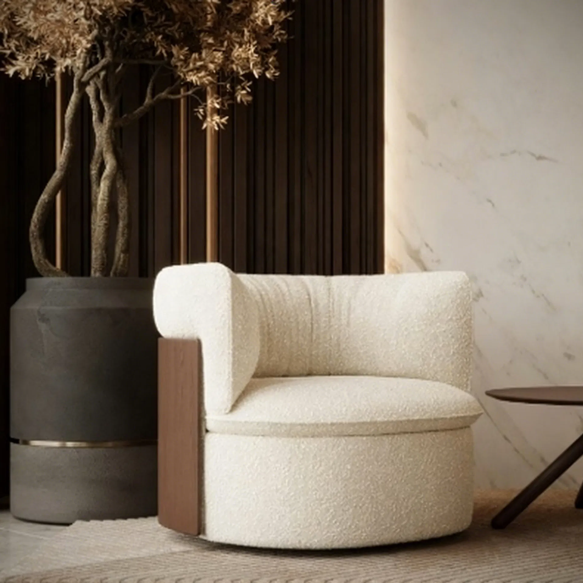 Modern Accent Leisure Chair with Ottoman for Casual Elegance