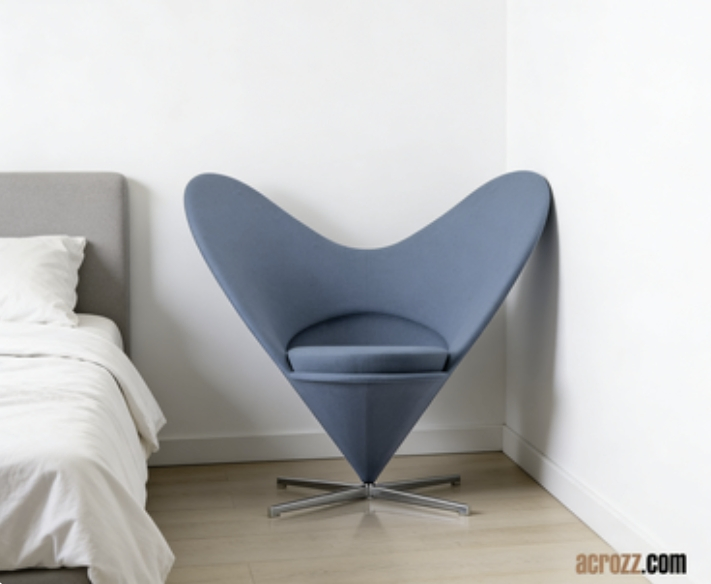 Accent Modern Curved Designer Lounge Living Room Hotel Furniture Heart Cone Cab Chair
