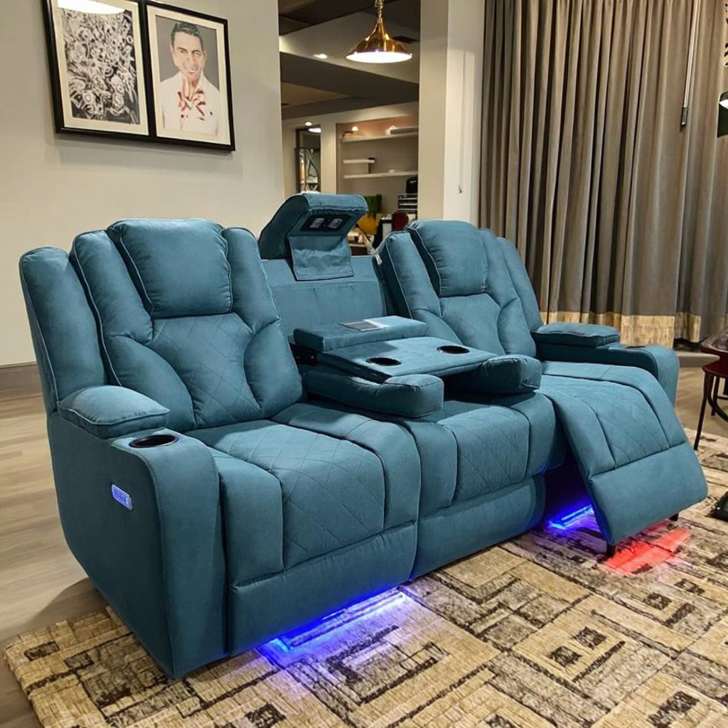New Design Air Leather Sofa Modern Ergonomic Design Power Recliner Sofa Set Living Room Sectional Sofa For Hotel Home Theater