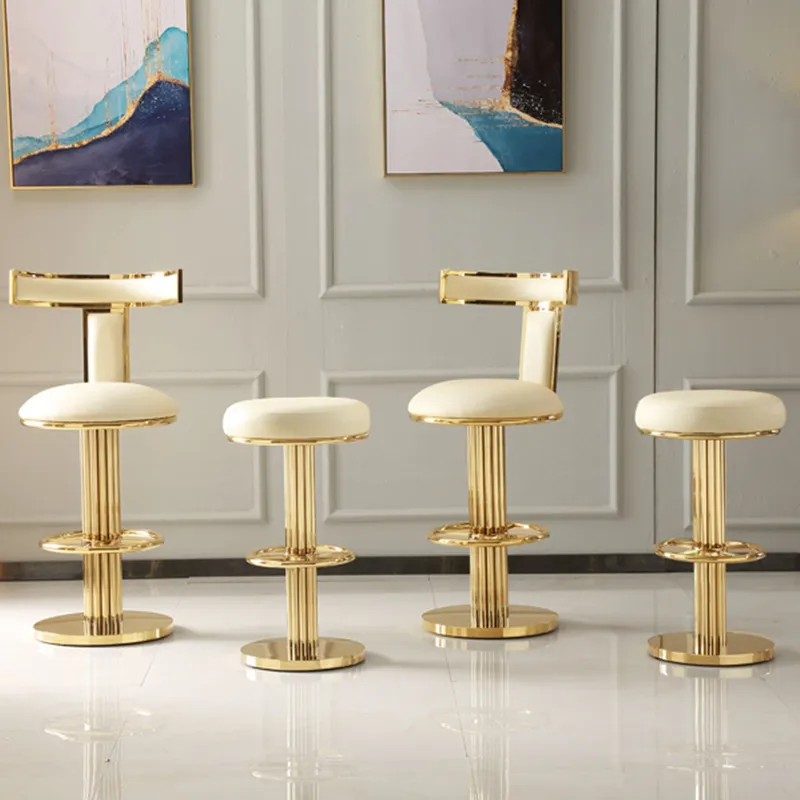 Customized Stainless Steel Counter Height Bar Stool with Metal Frame