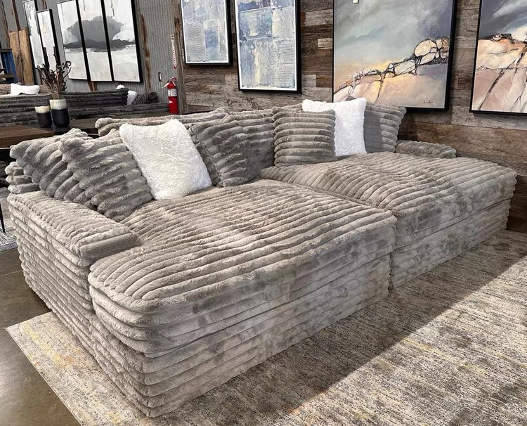 Modular Reclining Sectional Sofa Set With Wood Legs-Modern Design For Living Rooms