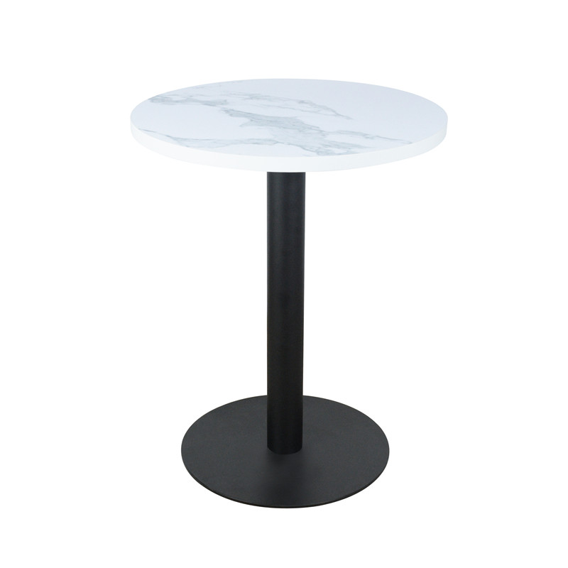 New Product Luxury Pub Mesa Restaurant Tables Bistro Metal Base Round Faux Marble Top Dining Room Living Room Table