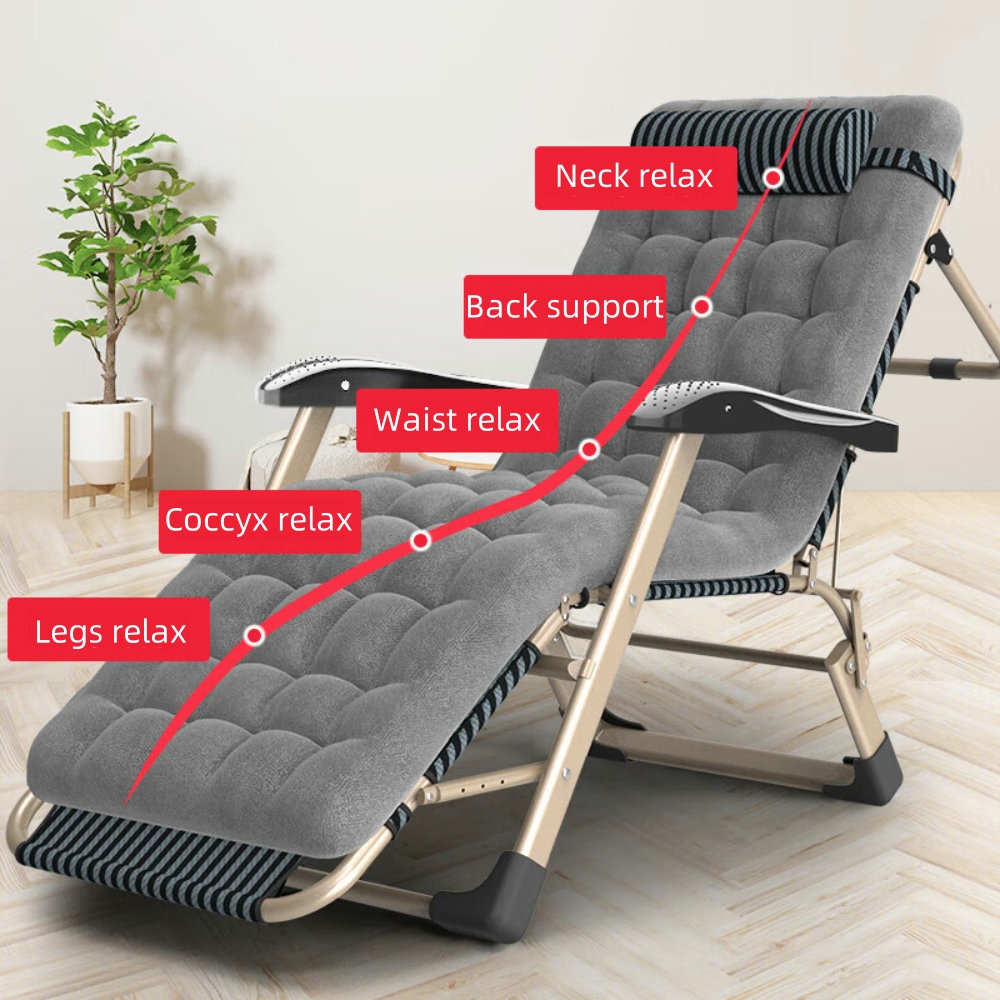New Design Portable Foldable Lightweight Metal Beach Lounger Chaise Sun Lounger Bed