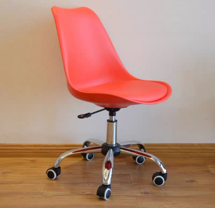 150kg Chaise De Bureau Ergonomique Silla Swivel Rotation Ergonomic Office Chair with Chrome Leg on Wheels