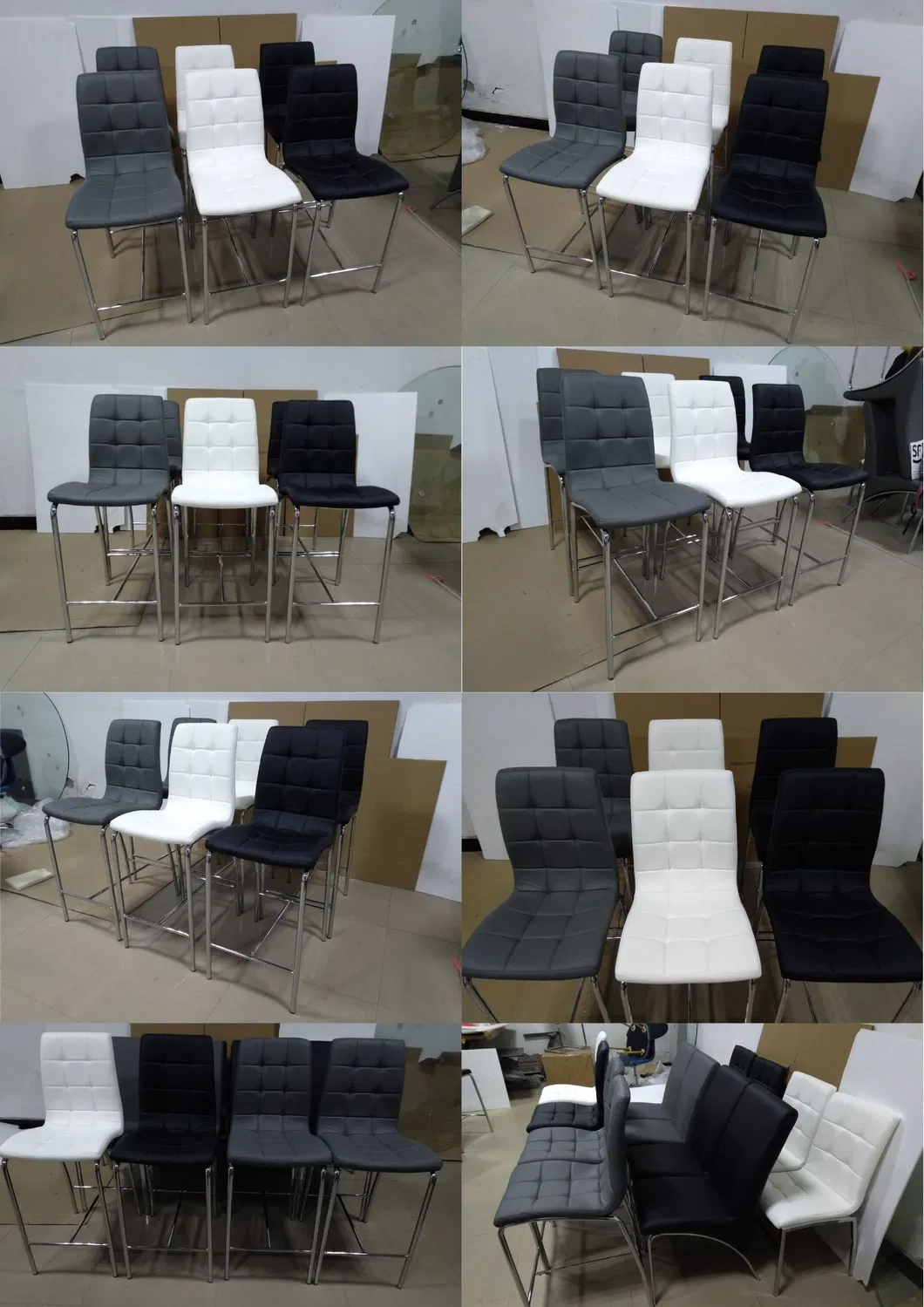 Black High Chair Soft PU Seat and Back Bar Stool Measurements