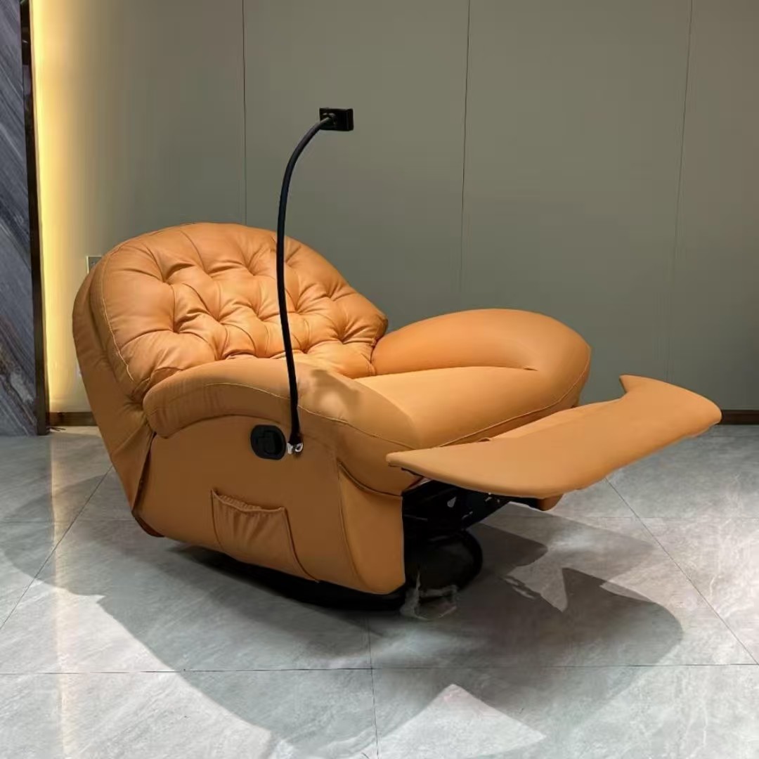 Hot-selling Leisure Adult Reclining Chair 360-degree Rotating Glider Chair with Mobile Phone Holder.