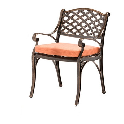 Modern Luxury Bistro Cast Aluminum Outdoor Chair Table Waterproof Garden Patio Dining Furniture Set