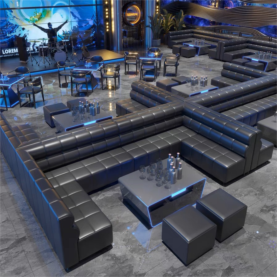2026 New Arrival Bar Furniture Bar Stool Led Luminous Bar Tables And Chair Lounge Restaurant Bar Glowing Table For Night Club