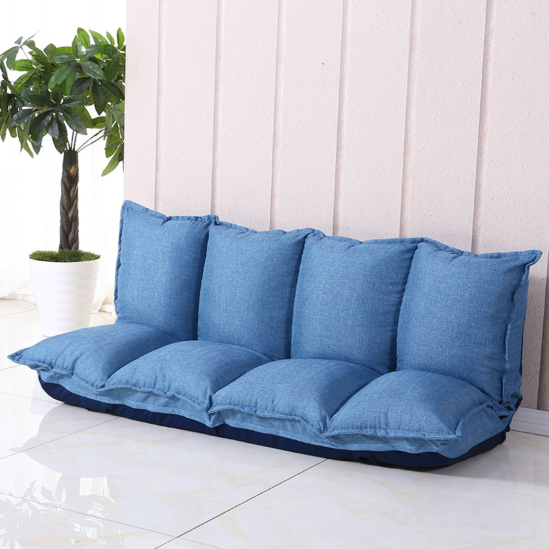 Foldable Sofa Linen Adjustable Recliner Sofa Floor Bed