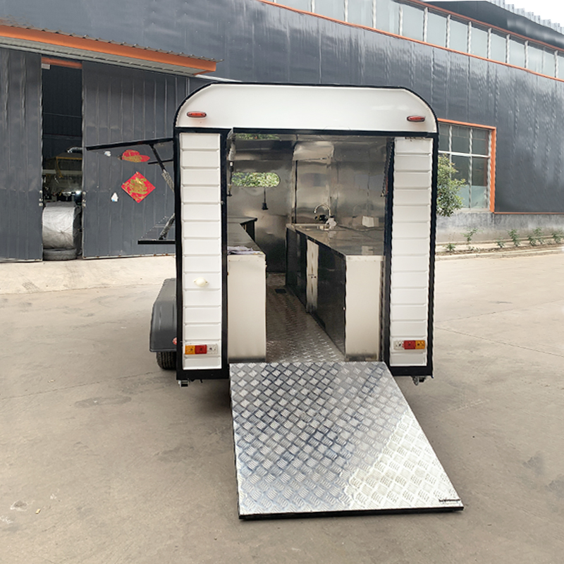 Ice Cream Food Van Truck Fully Equipped Mobile Bar BBQ Fast Food Trailer Cart for Sale USA