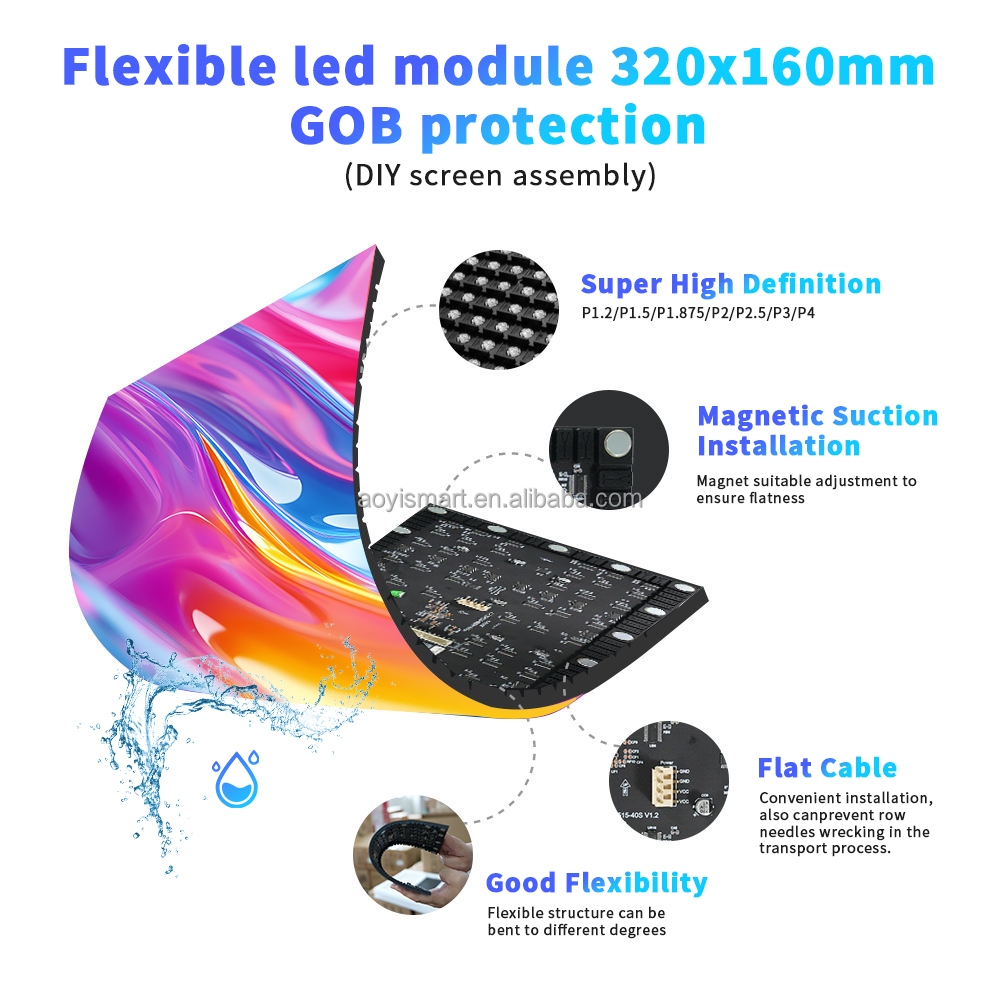 Factory Direct LED Bar Table Display GOB P1.53 P1.86 P2 Custom Size With Wheels Durable Portable For Exhibition &amp; Night Club