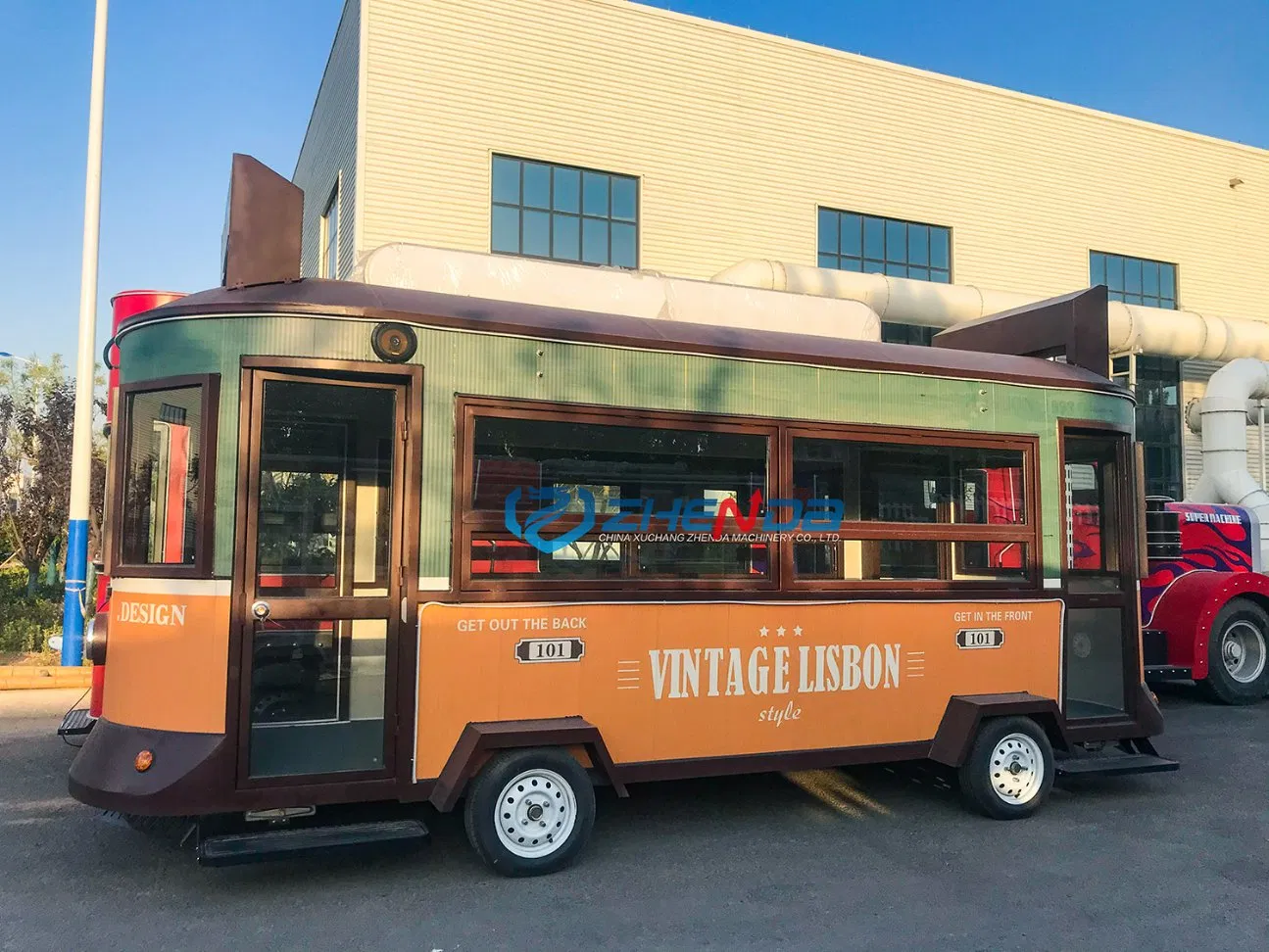 Outdoor Street Trailer Mobile Food Kitchen Electric Coffee Juice Water Bar Snack Cart