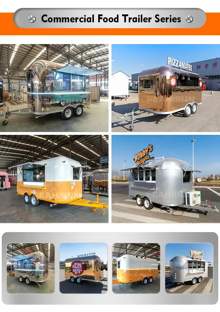 Business Coffee Food Trailer Ice Cream Concession Mobile Kitchen Trailer Mobile Drink Juice Bar Cocktail Station Van Street Food Cart