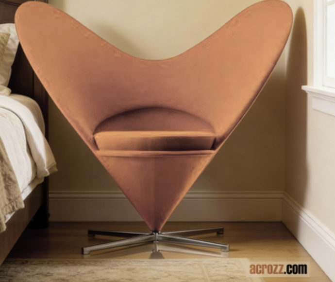 Accent Modern Curved Designer Lounge Living Room Hotel Furniture Heart Cone Cab Chair