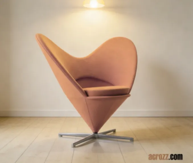 Accent Modern Curved Designer Lounge Living Room Hotel Furniture Heart Cone Cab Chair