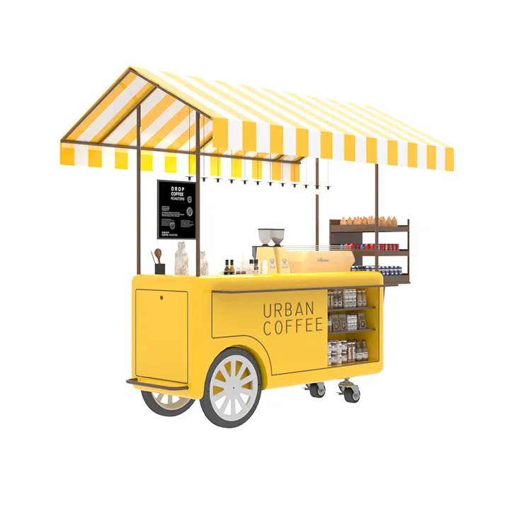 Hot Dog Stand Candy Snacks Bar Dining Car Supermarket Sale Pizza Ice Cream Kiosk Mobile Adult Electric Tricycle Hand Push Food Cart Display