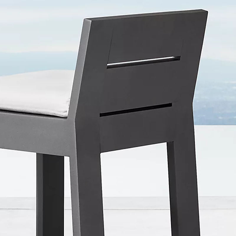 Leisure Meta Bar Chairs Durable Outdoor Aluminum Barstools Patio Garden Hotelbar Counter Stools