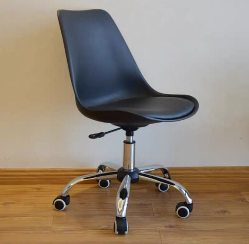 150kg Chaise De Bureau Ergonomique Silla Swivel Rotation Ergonomic Office Chair with Chrome Leg on Wheels