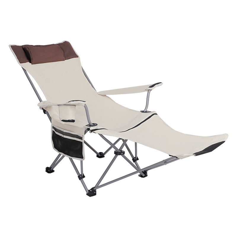 Outdoor Lounge Chair Midday Rest Portable Ultra-Lightweight Stainless Steel Frame 600D Oxford Cloth Sit-and-Recline Dual-Use