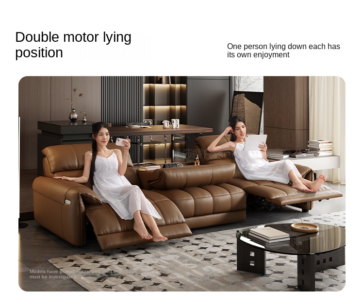 Modern Genuine Leather Recliners Set 16