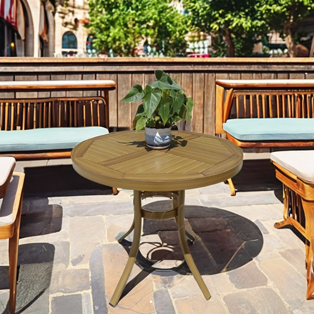 Commercial Aluminum Portable Bar Table Restaurant Outdoor Balcony Round Table