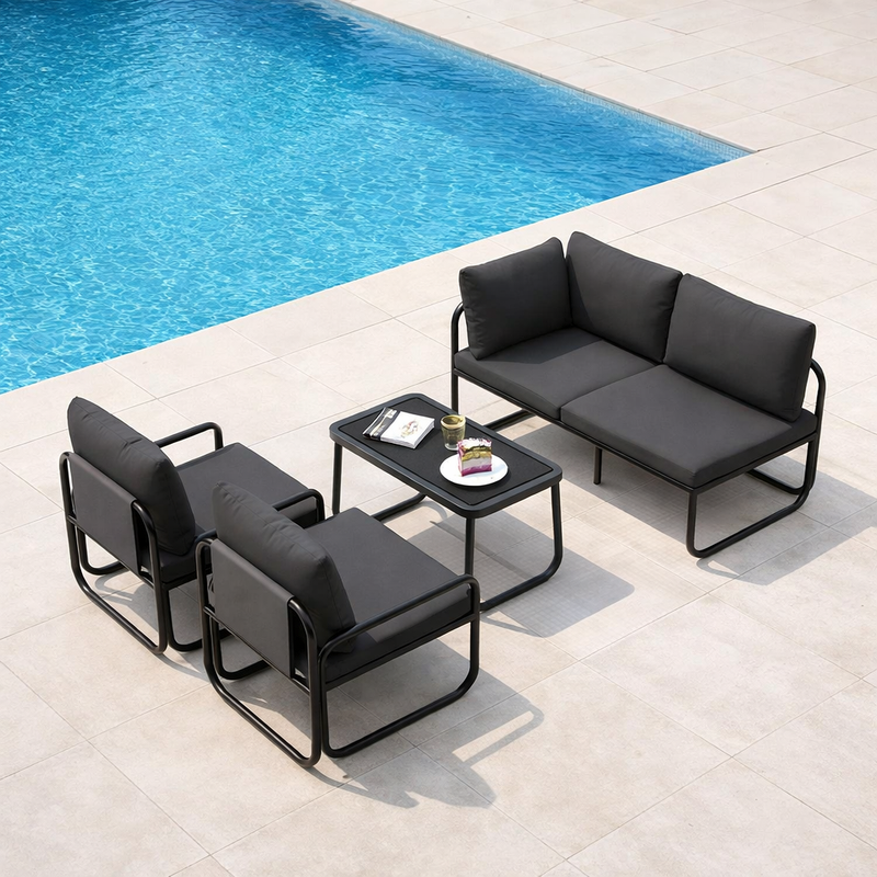 Refined Patio Bistro Sofa Set With All Weather Ease Featuring Aluminum Patio Sofa Set and Patio Rattan Bistro Sofa Set