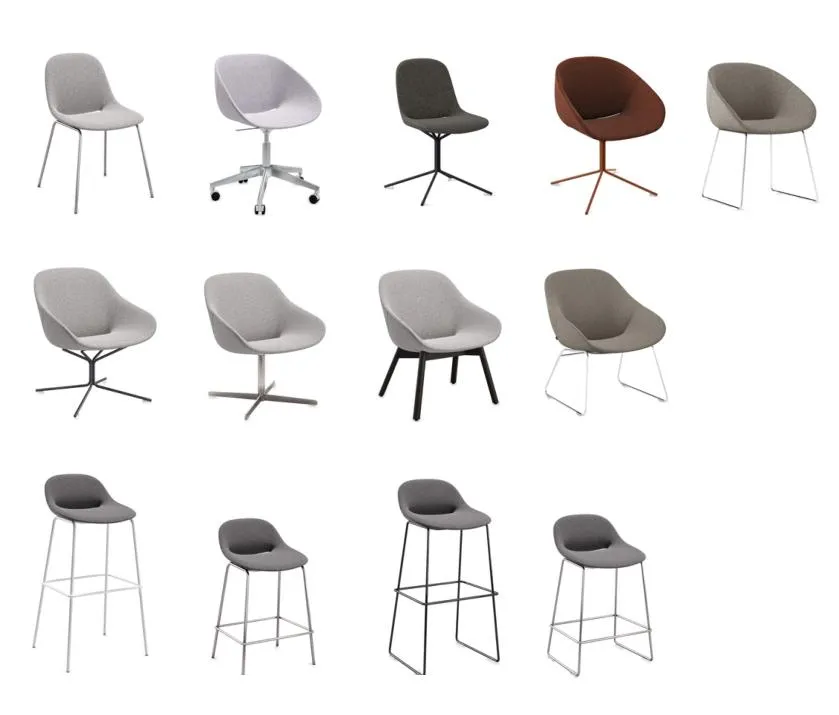 Replica Beso Injection Foam Fabric Steel Base High Counter Bar Stool