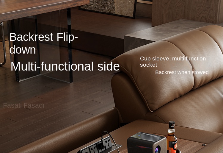 Modern Genuine Leather Recliners Set 17